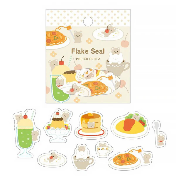 Stickers Box Flake Seal - Bear Cafe