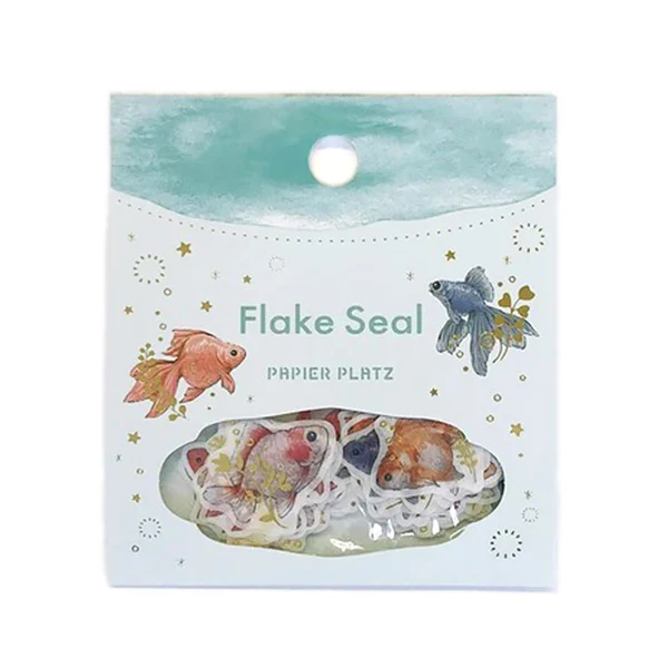 Stickers Box Flake Seal - Golden Fish
