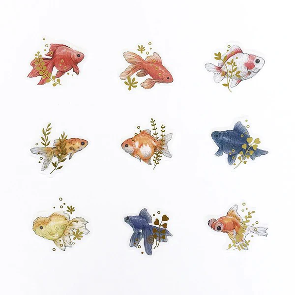 Stickers Box Flake Seal - Golden Fish - Image 2