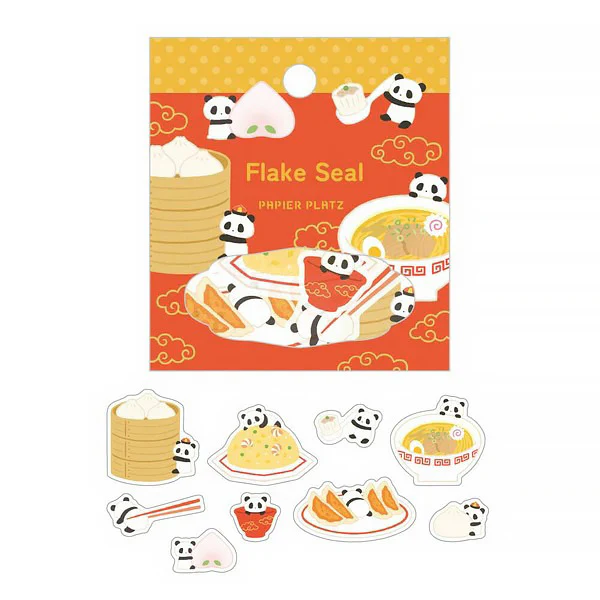Stickers Box Flake Seal - Panda Rice