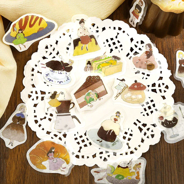 Stickers Box Girl & Coffee Shop - Chocolate Milk