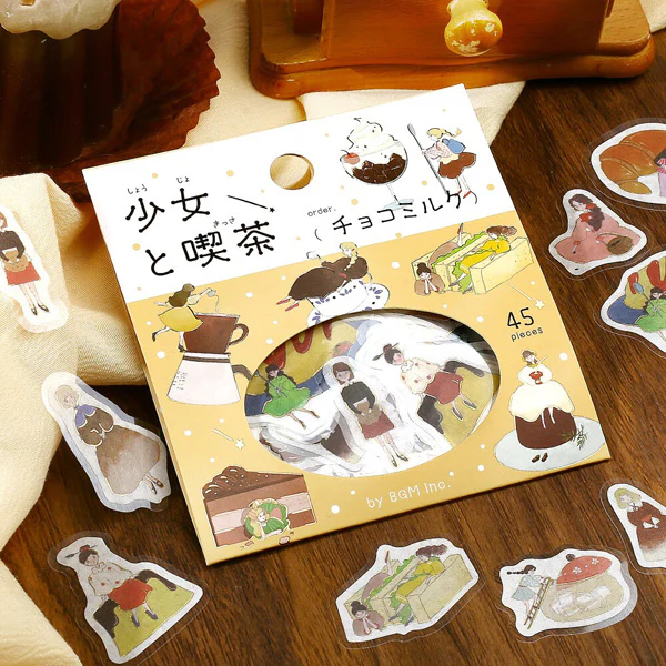 Stickers Box Girl & Coffee Shop - Chocolate Milk - Image 2