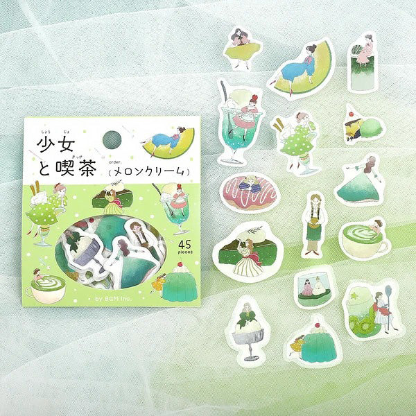Stickers Box Girl & Coffee Shop - Melon - Image 2