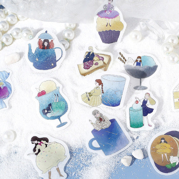 Stickers Box Girl & Coffee Shop - Soda