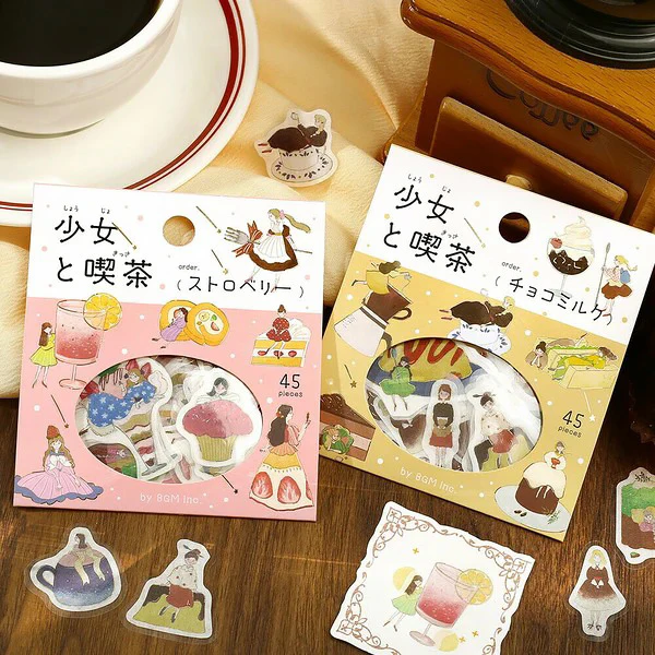 Stickers Box Girl & Coffee Shop - Strawberry - Image 3