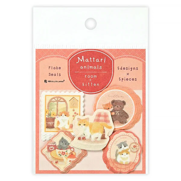 Stickers Box Matari Animals - Cat Kitten