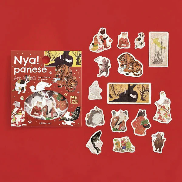 Stickers Box Nya Panese - Art Neko, Red - Image 3