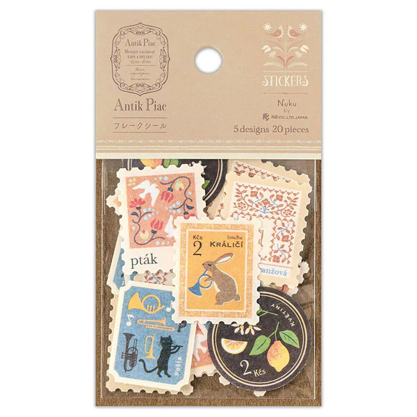 Stickers Box Timbre Antique - Gulben