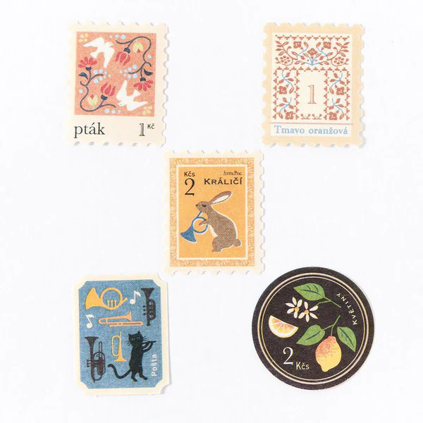 Stickers Box Timbre Antique - Gulben - Image 2