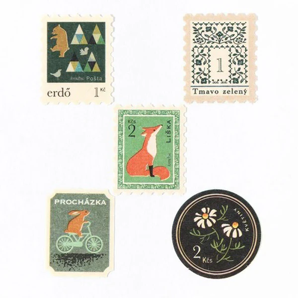 Stickers Box Timbre Antique - Verde - Image 3