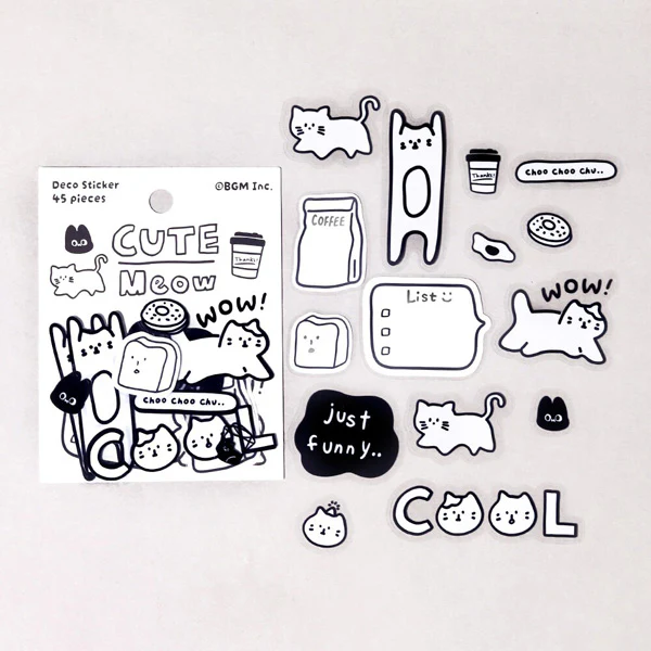 Stickers Box Yuruku - Cute Meow - Image 3