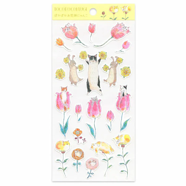 Stickers Chat Tokoro Komugi - Spring Flower - Image 2