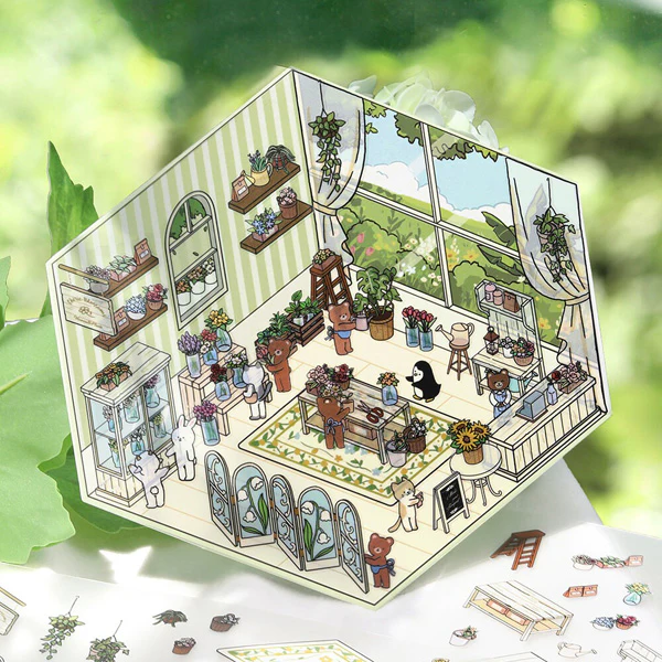Stickers Diorama 2.5D - Florist