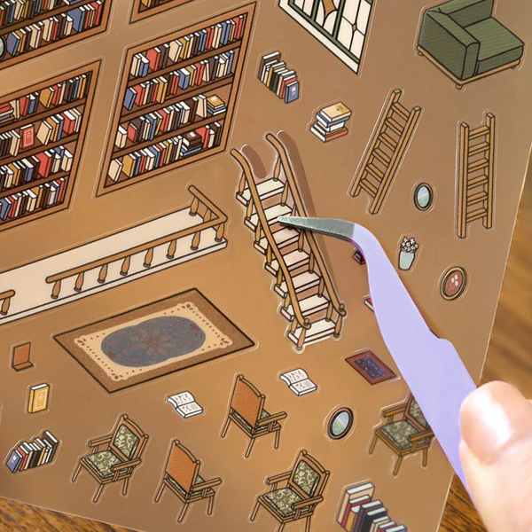 Stickers Diorama 2.5D - Library - Image 3