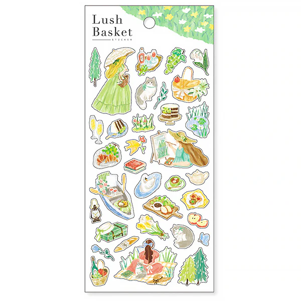 Stickers Lush Basket - Green