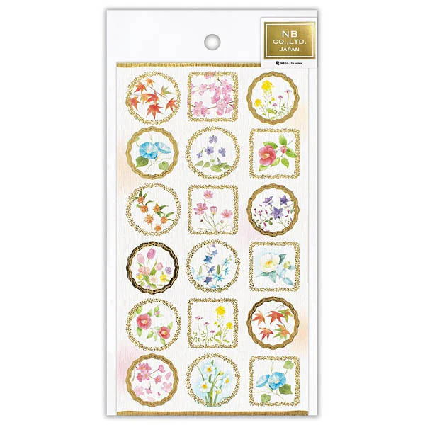 Stickers Seal Kimono - Four Seasons Flower - Image 2