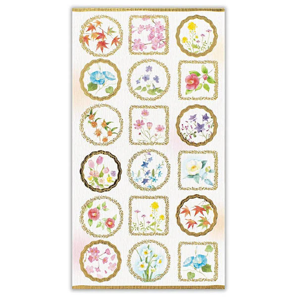 Stickers Seal Kimono - Four Seasons Flower - Image 3