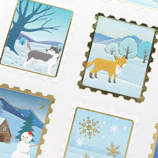 Stickers Seal Pearl - Snow Scene - Image 2