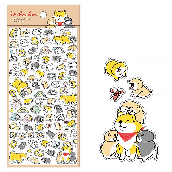 Stickers Shiba - Happy Family