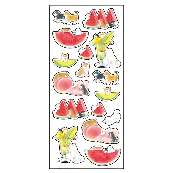 Stickers Summer Shiba - Pastèque - Image 2