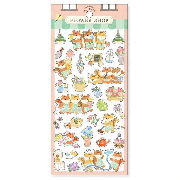 Stickers Waku Waku Workers - Flower Shop - Image 2