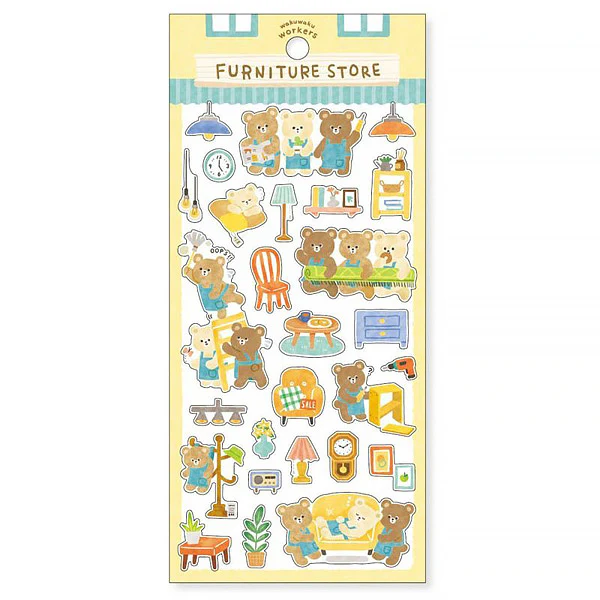 Stickers Waku Waku Workers - Furniture Store - Image 2
