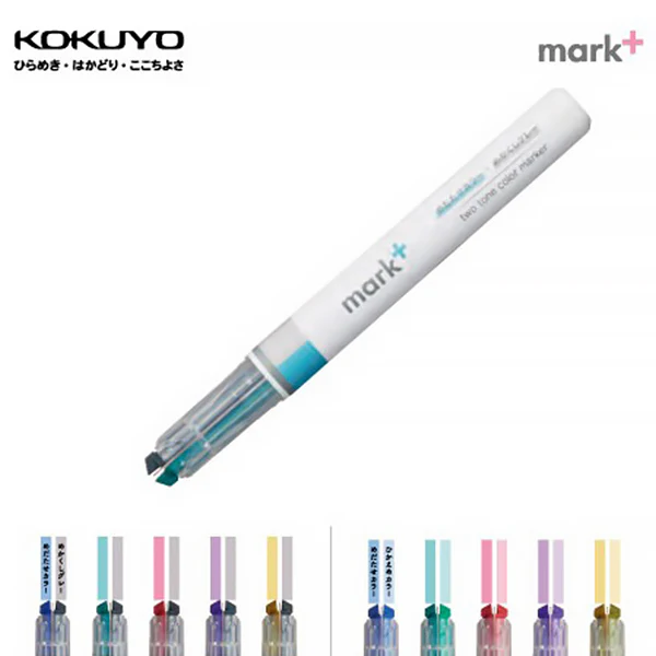 Set Surligneur Bicolore - Kokuyo Mark +