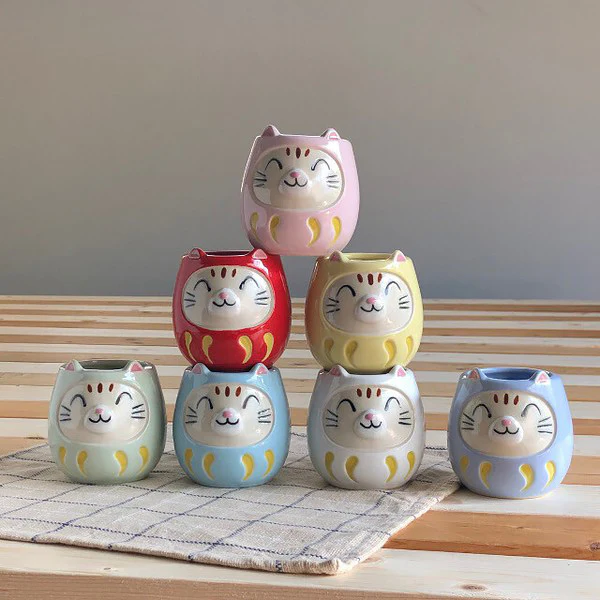 Tasse Lucky Cat Daruma - Bleu - Image 5