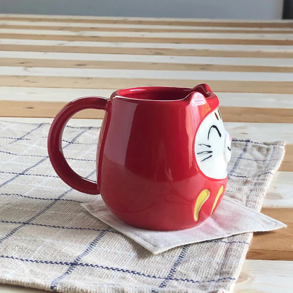 Tasse Lucky Cat Daruma - Rouge - Image 3