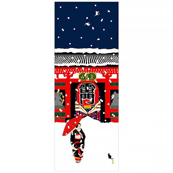 Tenugui Asakusa Snow