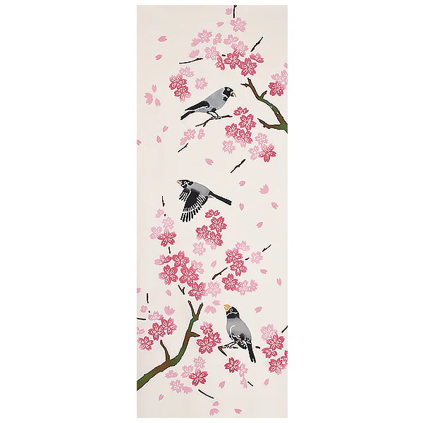 Tenugui Birds & Cherry Blossom - Image 2