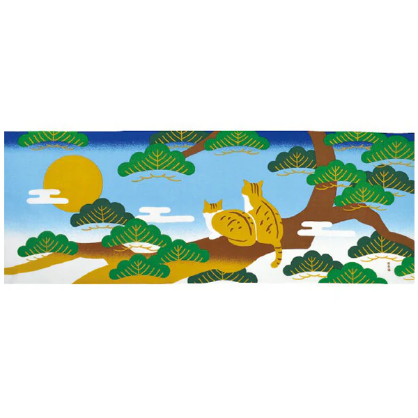 Tenugui Cat and Pine - Image 2