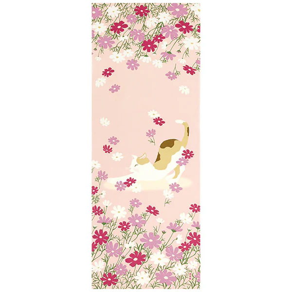 Tenugui Chat & Fleur de Cerisier