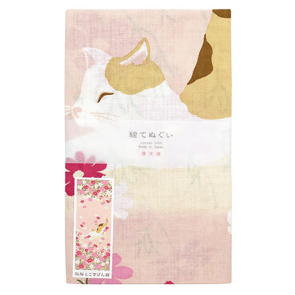 Tenugui Chat & Fleur de Cerisier - Image 2
