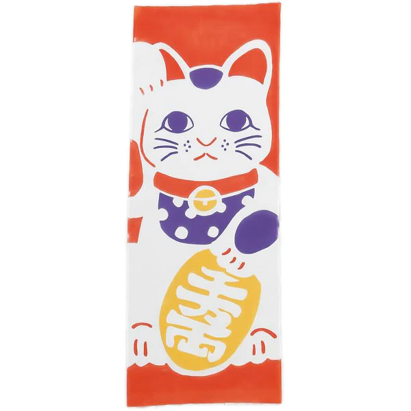 Tenugui Chat Maneki Neko