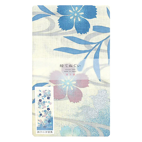 Tenugui CoolGoldfish & Flower - Image 2