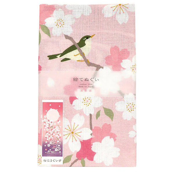 Tenugui Fleur de Cerisier & Rossignol - Image 2