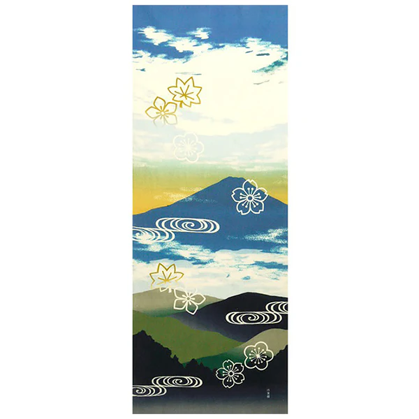 Tenugui Fuji & Four Seasons Flowers