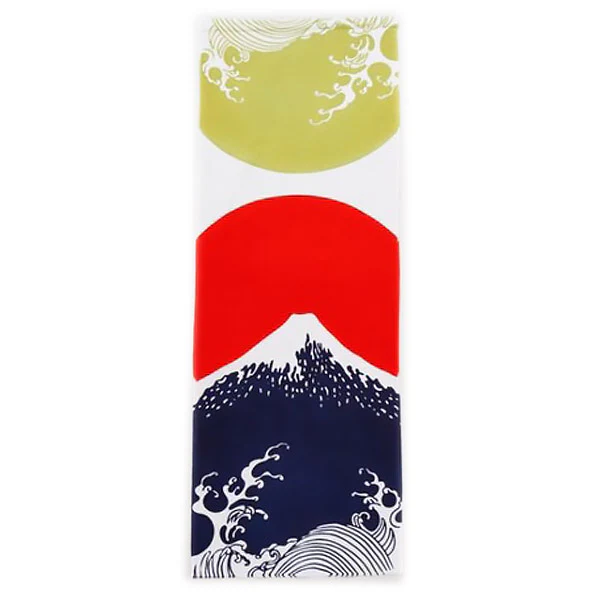 Tenugui Mont Fuji & Vague, Bleu - Image 2