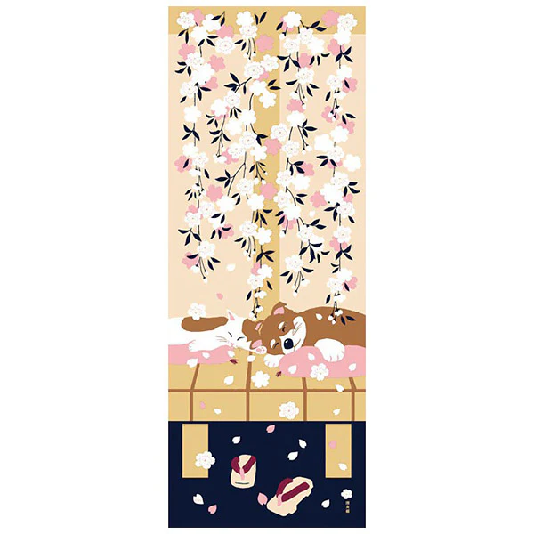 Tenugui Shiba Inu & Cat Spring - Image 2