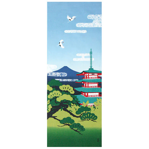 Tenugui Summer Five Story Pagoda Fuji