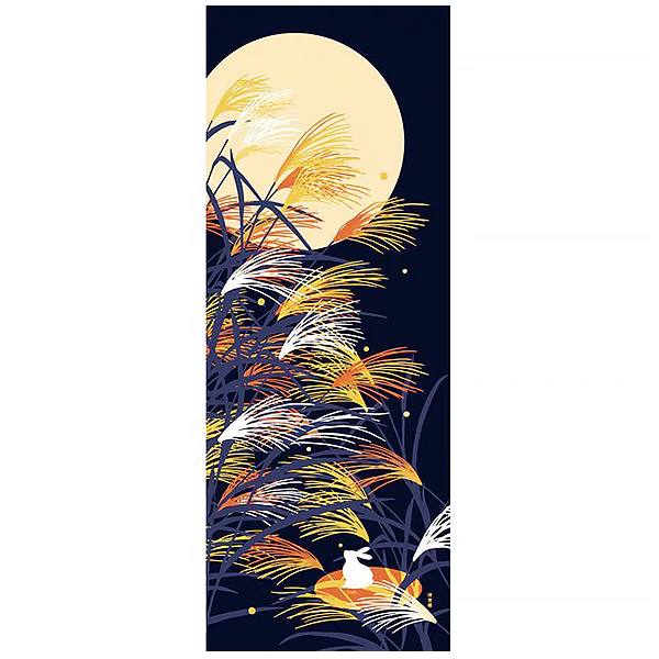 Tenugui Usagi Under the Moon