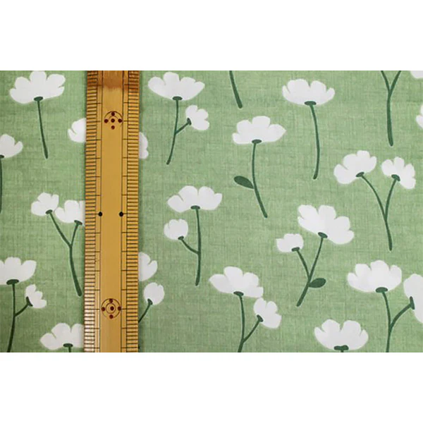 Tissu Japonais Kakusi - Vert, 50x50cm