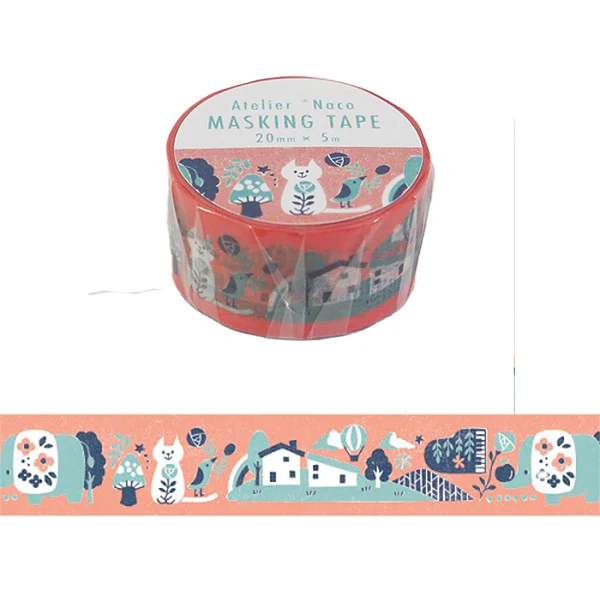 Washi Tape Atelier Naco - Cat Flower