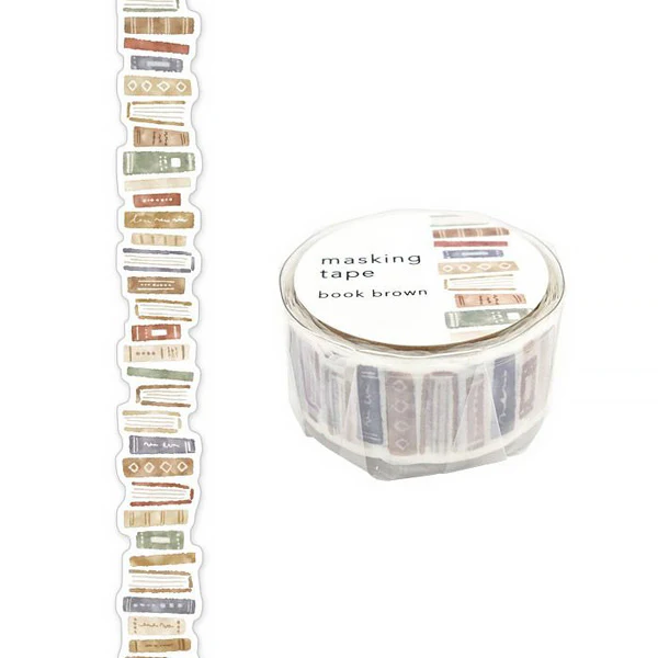 Washi Tape Die Cut - Book Brown