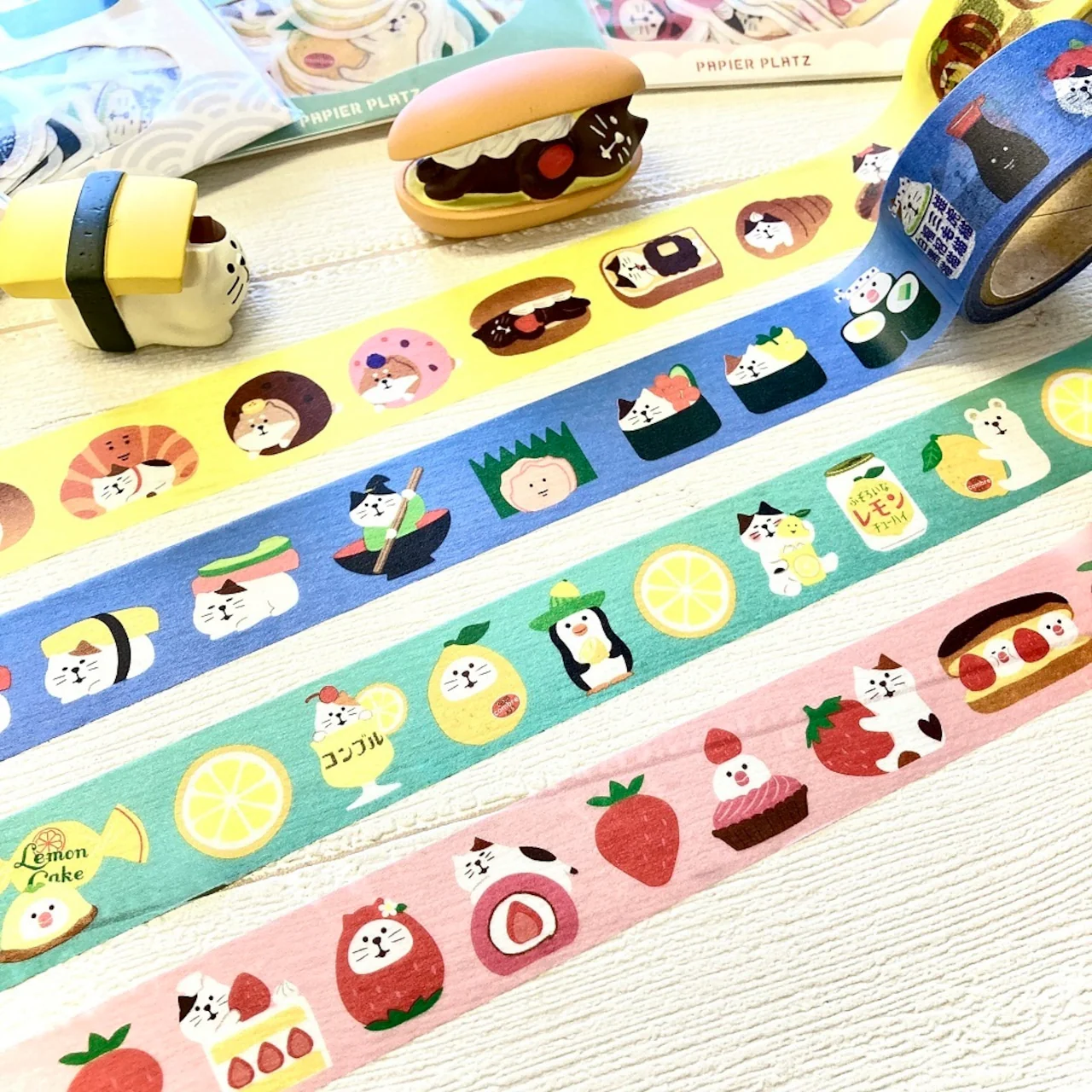 Washi Tape Concombre - Cat Sushi - Image 2