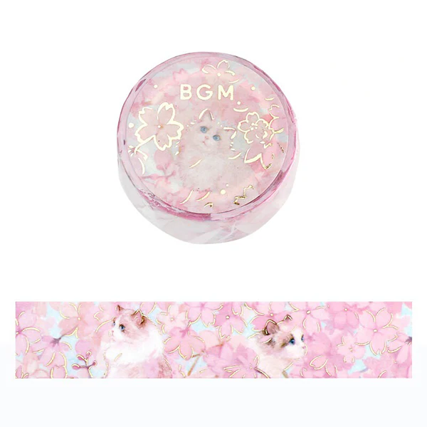 Washi Tape Flower & Cat - Cherry Blossom