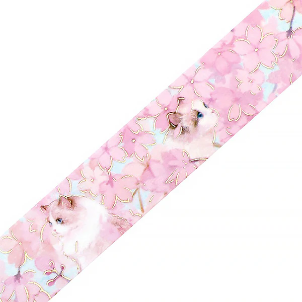 Washi Tape Flower & Cat - Cherry Blossom - Image 2