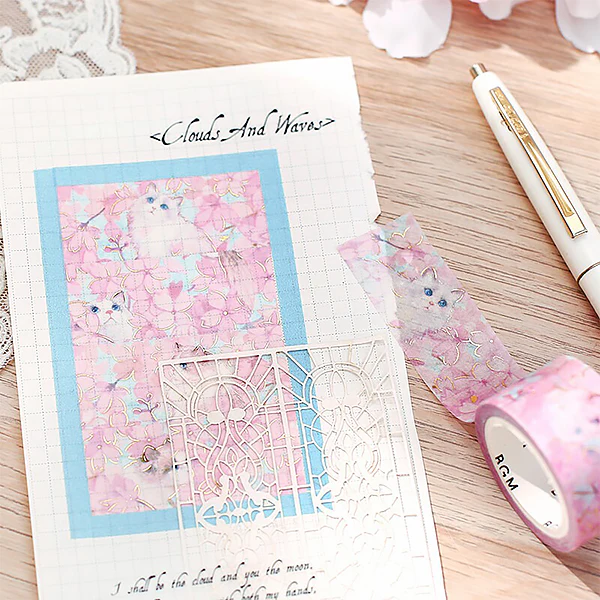 Washi Tape Flower & Cat - Cherry Blossom - Image 3