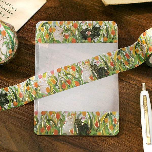 Washi Tape Flower & Cat - Let's Play Together